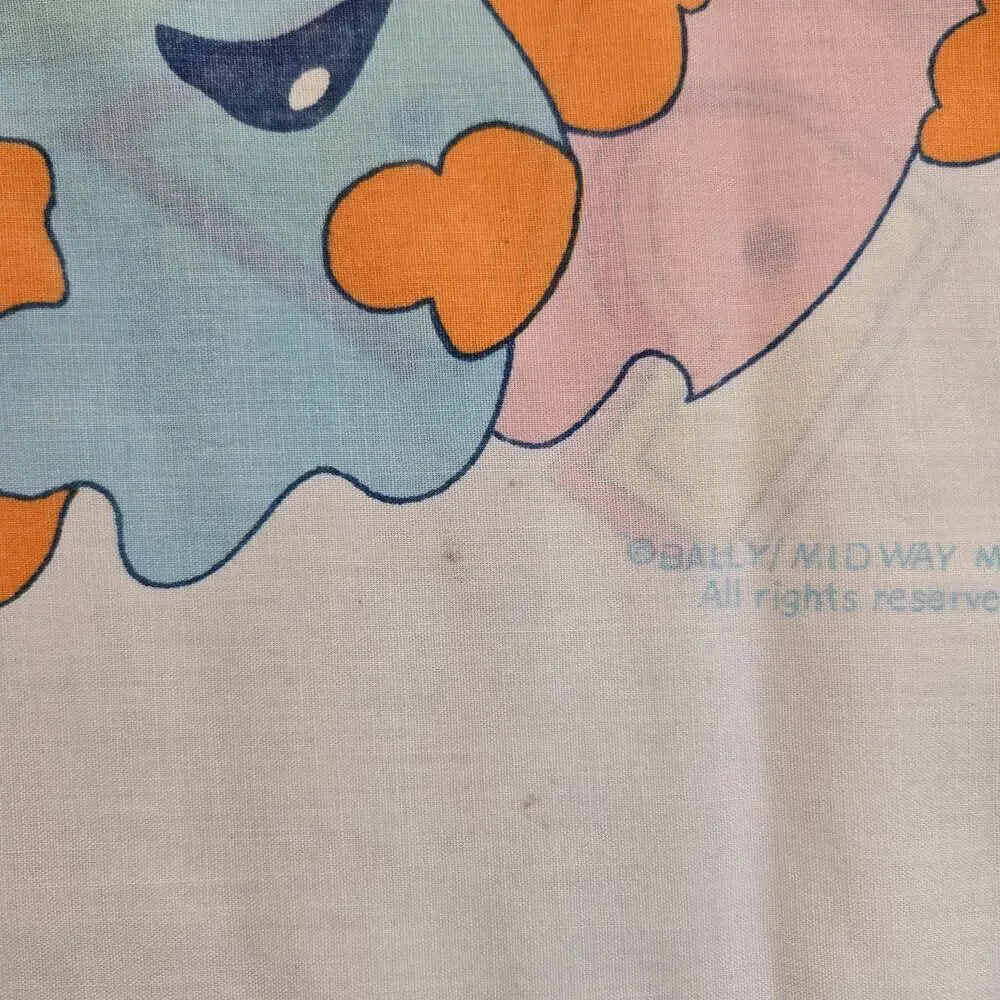 Vintage Pac-Man Single Standard Pillowcase Bally Midway Dan River Made in USA